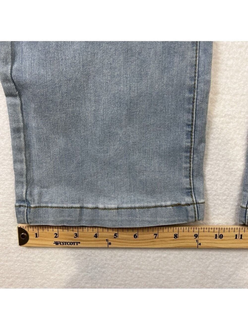 Ettelo Blue Straight Wide Leg High Waisted Jeans Women’s 25x30 Size 6 NWT - Picture 8 of 9
